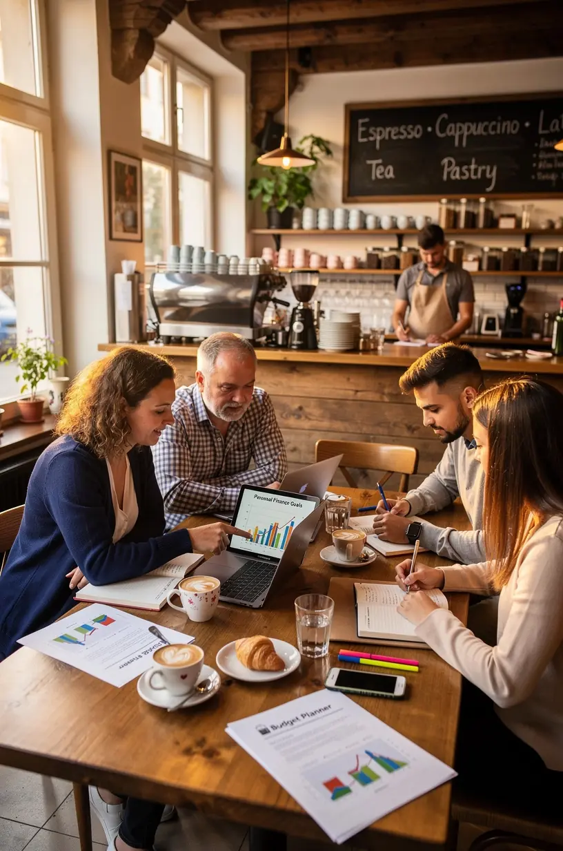 Képen látható egy személy, aki jegyzetfüzet mellett ül, és pénzügyi tervezési stratégiákat dolgoz ki a pénzügyi függetlenség eléréséhez.
